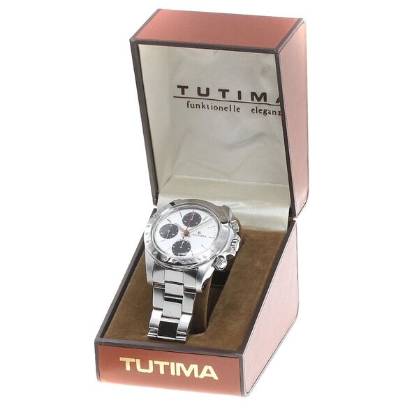 TUTIMA 793 Valjoux 7750 Chronograph white Dial Automatic Men's Watch - Picture 2 of 7